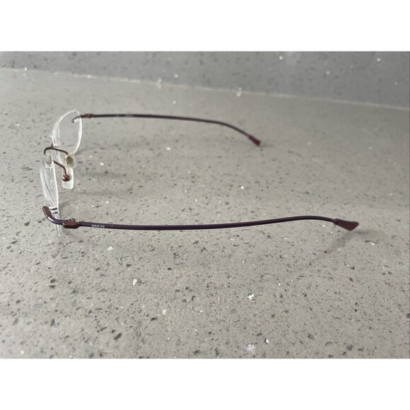 GUESS GU1274 BRN 48-17-140 Stainless Steel Rimless Eyeglasses Frames ONLY Brown main image 12